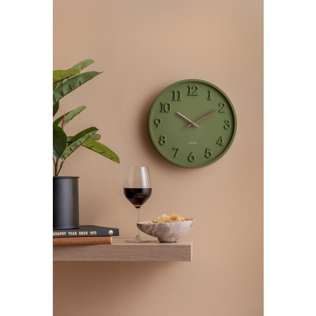 Karlsson wandklok calma army green 3062075 large