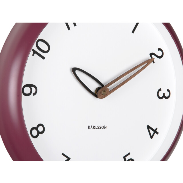 Karlsson wandklok bella dark mauve 3062103 large