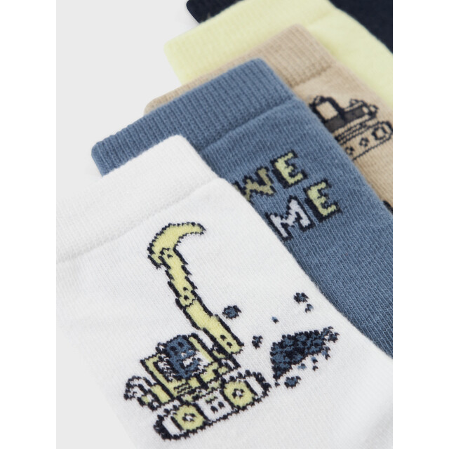 Name It Jongens sokken nmmvagn print/effen 5-pack color 13226697 large