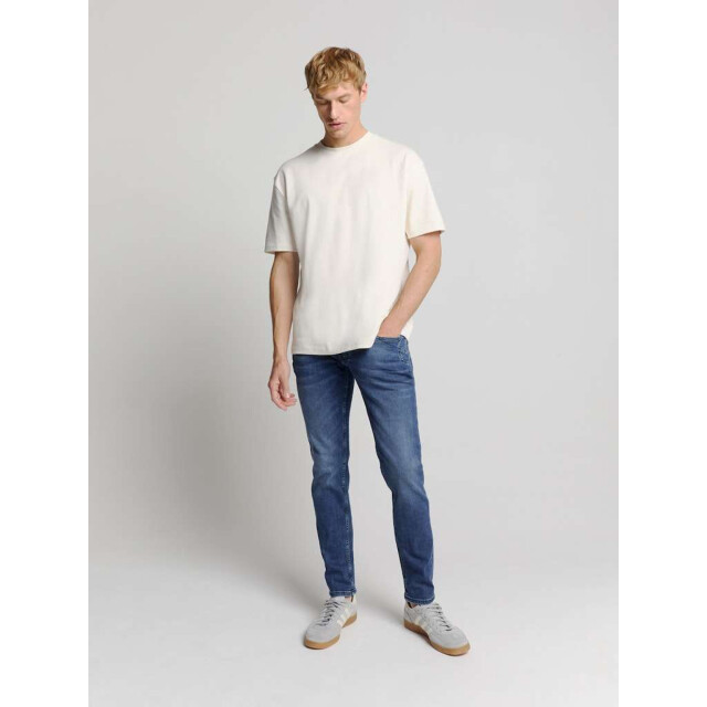 No Excess Denim, tapered 712, stone used, str stone used den N712D96N2-228 large