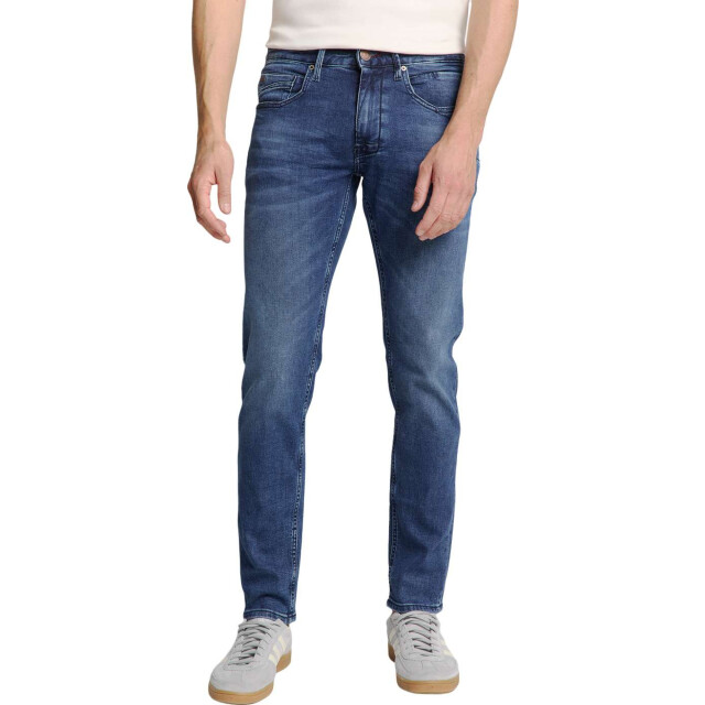 No Excess Denim, tapered 712, stone used, str stone used den N712D96N2-228 large