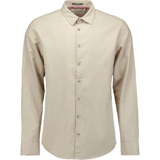 No Excess Shirt solid with linen light desert 27470213SN-310 large