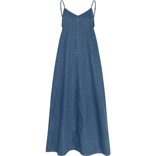 Moss Copenhagen Mschjolene elena strap dress 19039-mid blue wash large