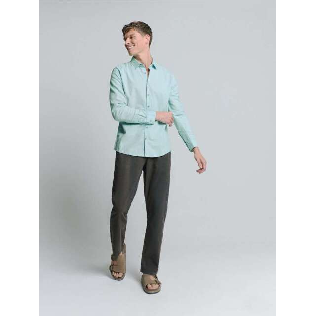 No Excess Shirt solid with linen ice 27470213SN-151 large