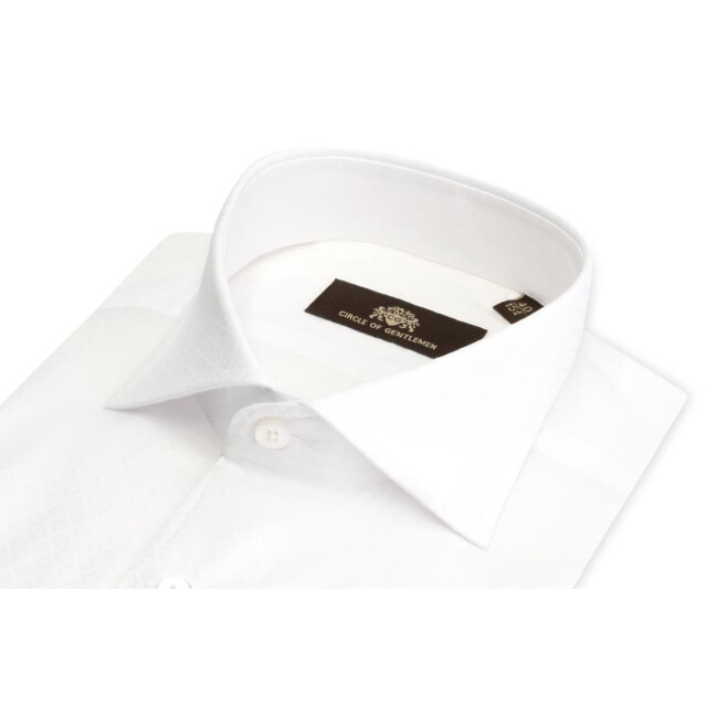 Circle of Gentlemen Adelbrand effen overhemd jacquard dessin 100% co 000-20001-005- large