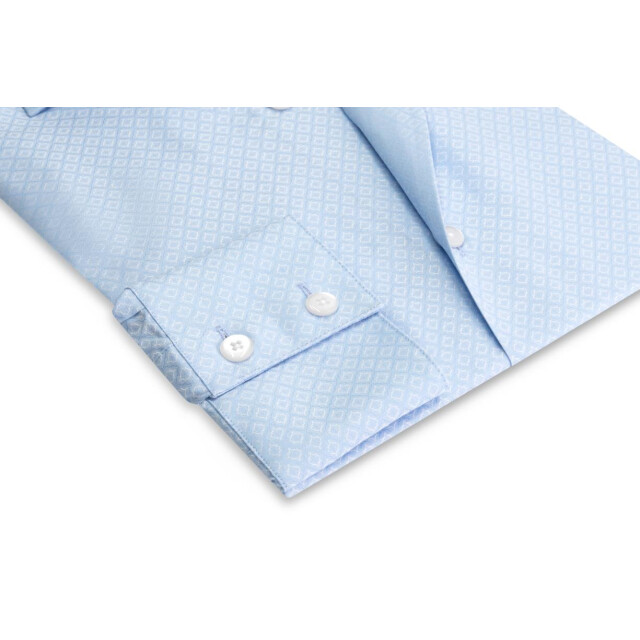 Circle of Gentlemen Alastair effen overhemd jaquard dessin 100% co 000-20006-505- large
