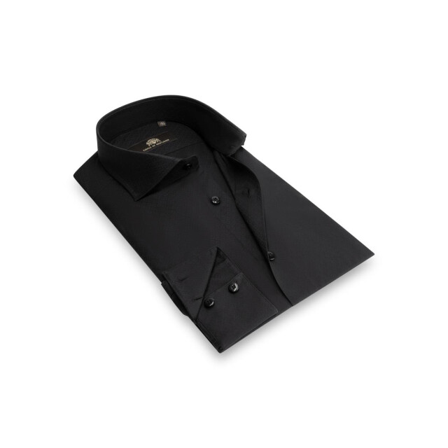 Circle of Gentlemen Agostin effen overhemd jacquard dessin 100% co 000-20004-905- large