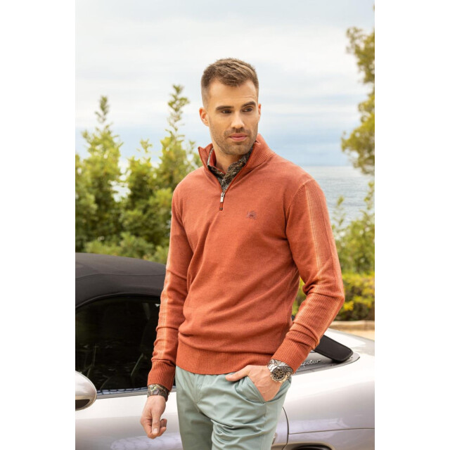 Circle of Gentlemen Alejandro 100% merino pullover met rits 000-30006-650- large