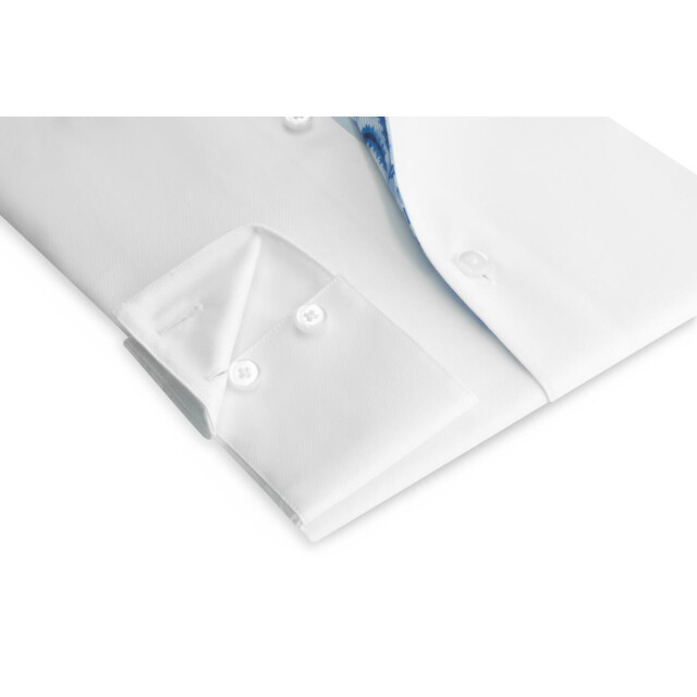Circle of Gentlemen Miquel effen overhemd met contrast details 100% co 242-20061-000- large