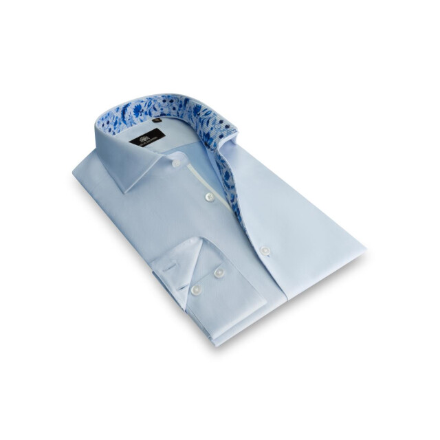 Circle of Gentlemen Mas effen overhemd met contrast details 100% co 242-20062-500- large