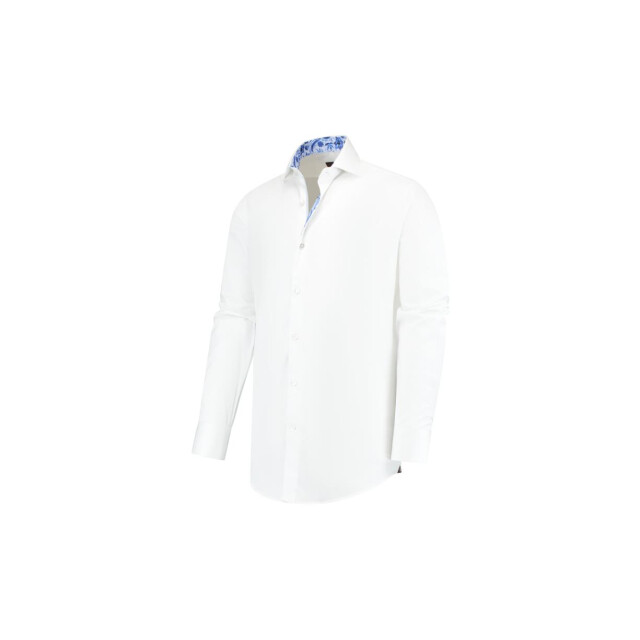 Circle of Gentlemen Miquel effen overhemd met contrast details 100% co 242-20061-000- large