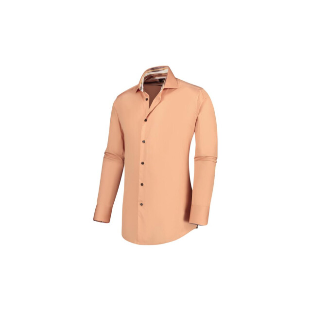 Circle of Gentlemen Nikodem effen overhemd met contrasten 100% co 243-20009-300- large