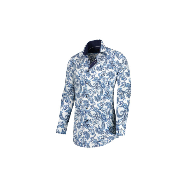 Circle of Gentlemen Mika allover print overhemd in stretch kwaliteit 242-20010-593- large