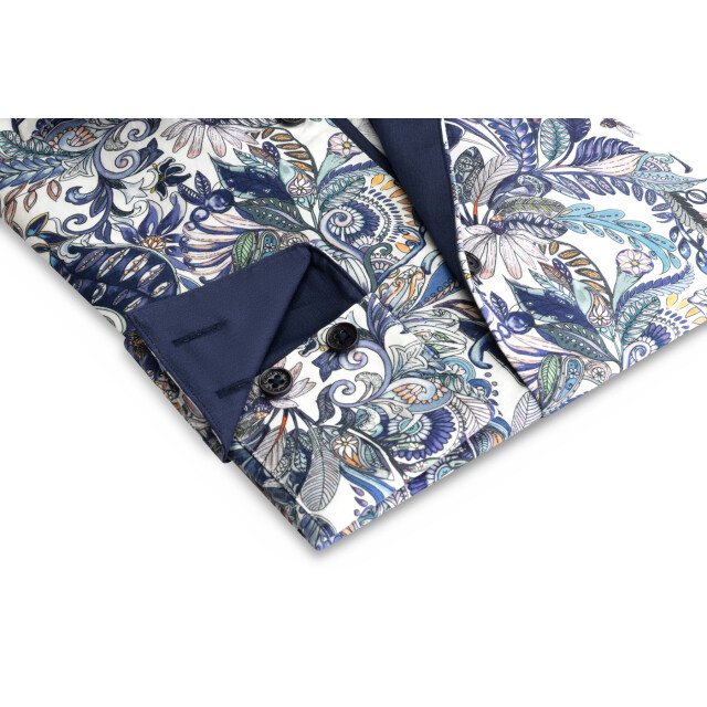 Circle of Gentlemen Nordin allover print overhemd in stretch kwaliteit 243-20001-593- large