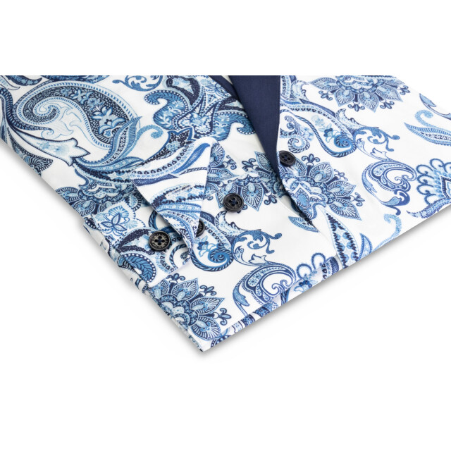 Circle of Gentlemen Mika allover print overhemd in stretch kwaliteit 242-20010-593- large