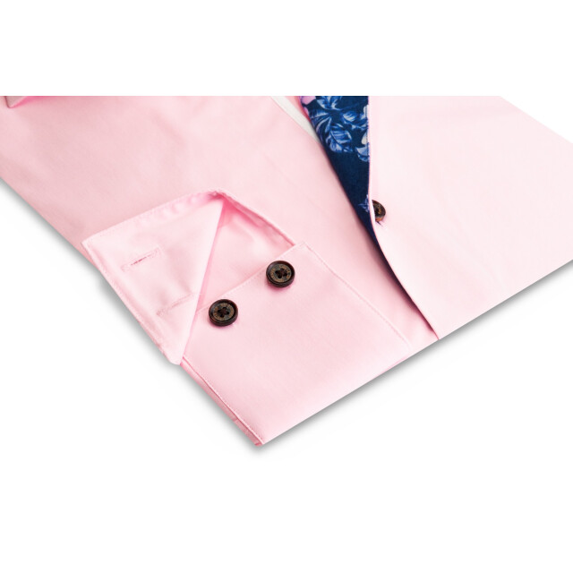 Circle of Gentlemen Miller effen overhemd met contrasten stretch kwaliteit 242-20015-200- large
