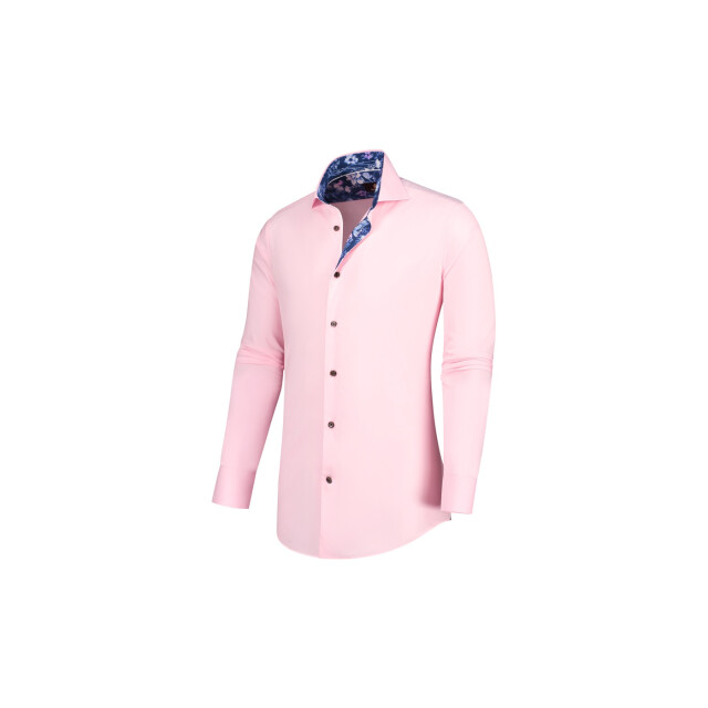 Circle of Gentlemen Miller effen overhemd met contrasten stretch kwaliteit 242-20015-200- large