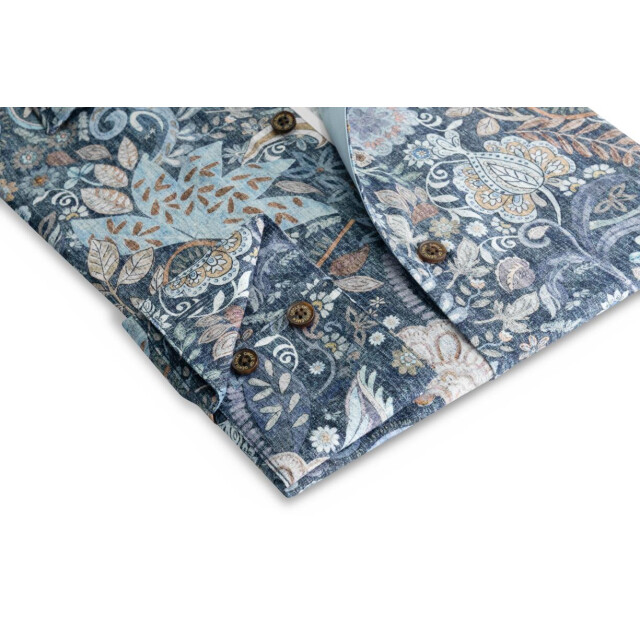 Circle of Gentlemen Menno allover print overhemd met contrastdetails 100% co 242-20033-583- large