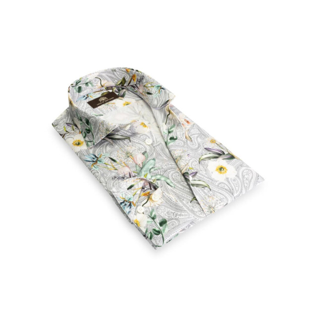 Circle of Gentlemen Mike allover print overhemd met contrast details 100% co 242-20039-703- large