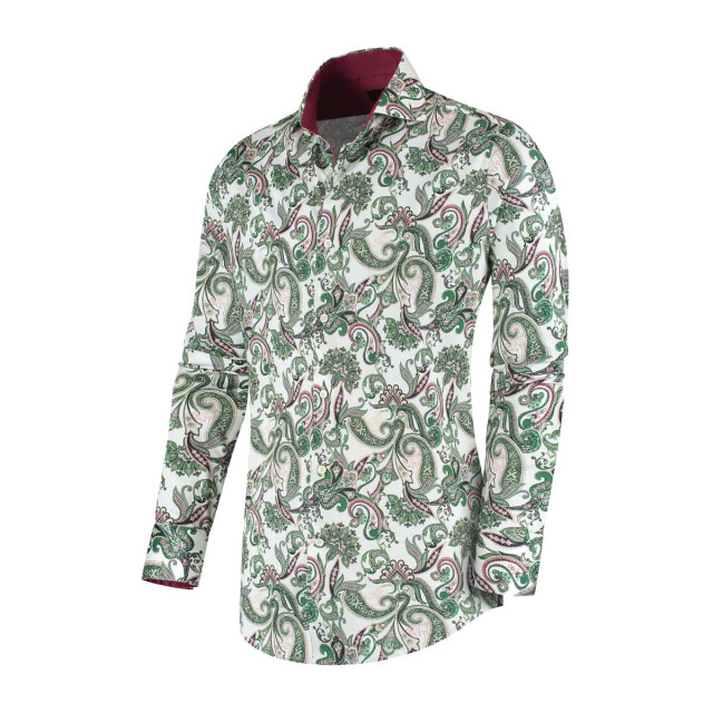 Circle of Gentlemen Madison allover print overhemd in stretch kwaliteit 242-20008-493- large