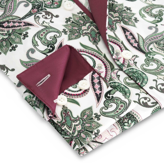 Circle of Gentlemen Madison allover print overhemd in stretch kwaliteit 242-20008-493- large