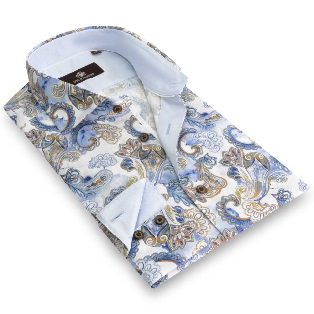 Circle of Gentlemen Memphis allover print overhemd 100% co 242-20032-553- large
