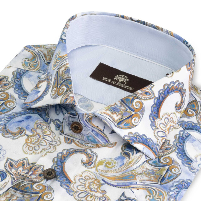 Circle of Gentlemen Memphis allover print overhemd 100% co 242-20032-553- large