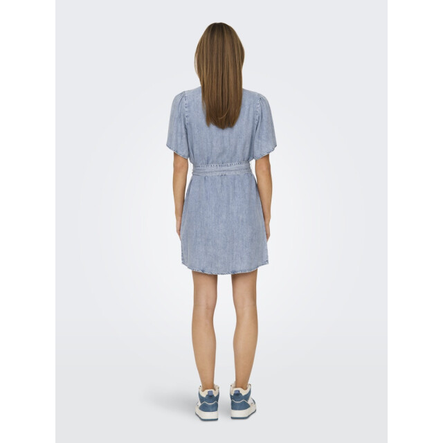 Only onlhelena ss belted dnm dress qyt 15319299 light blue denim 06311.210.0001 large