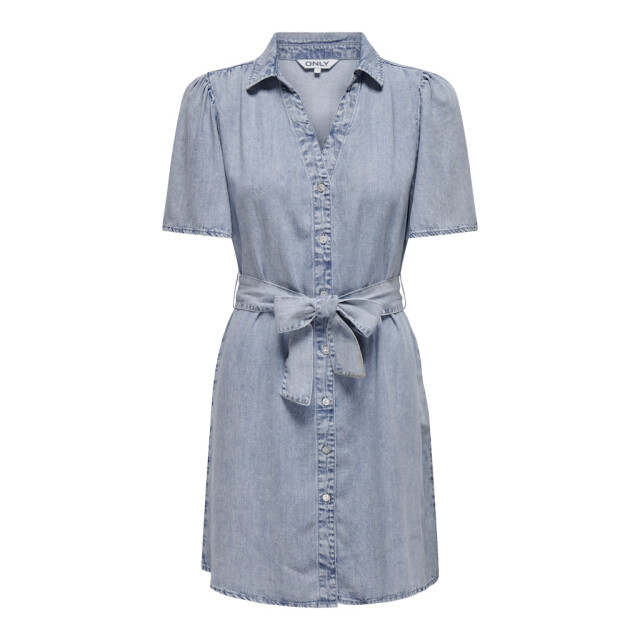 Only onlhelena ss belted dnm dress qyt 15319299 light blue denim 06311.210.0001 large