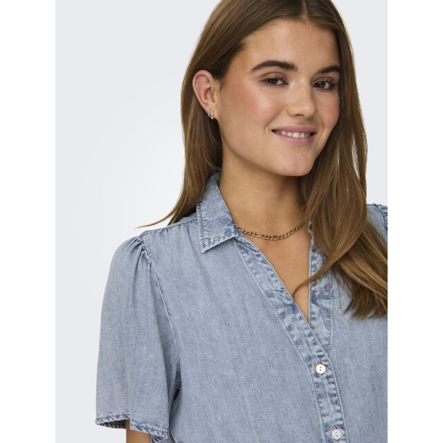 Only onlhelena ss belted dnm dress qyt 15319299 light blue denim 06311.210.0001 large