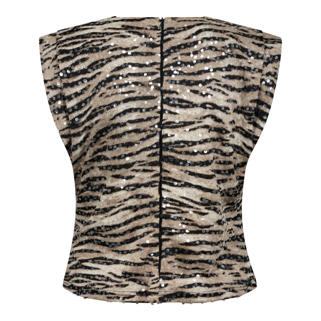 Co'Couture Cc tiger sequin top CC Tiger Sequin Top/199 Bone large