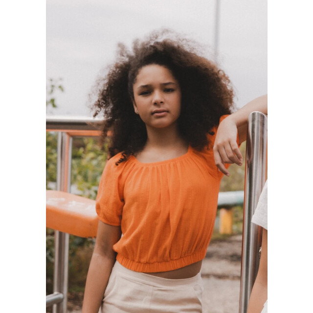 Looxs Revolution Cropped zomer top manderijn voor meisjes in de kleur 2513-5188-259 large