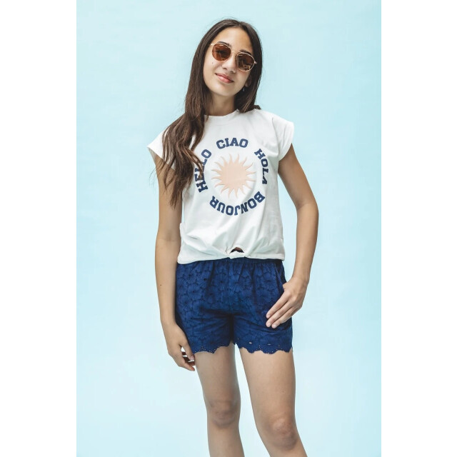 Looxs Revolution Jersey mouwloze top offwhite voor meisjes in de kleur 2513-5477-001 large