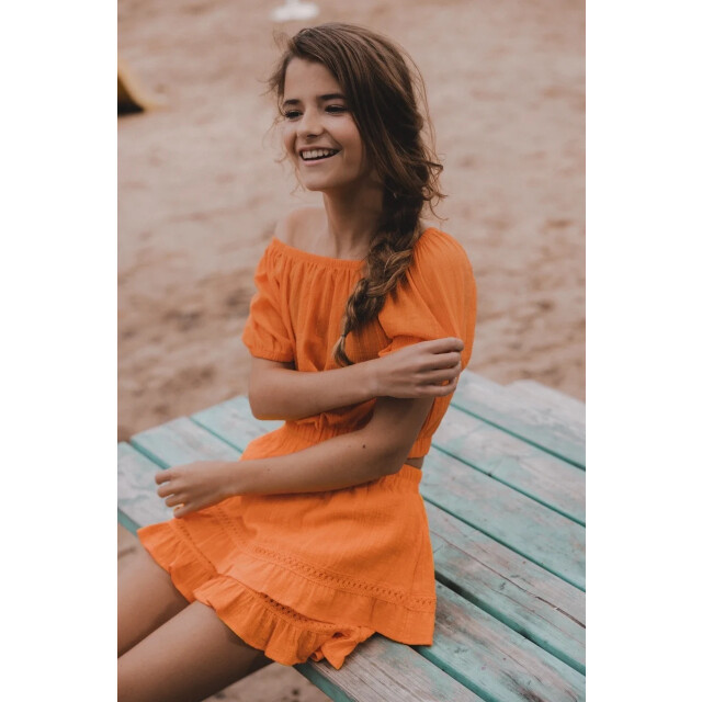 Looxs Revolution Cropped zomer top manderijn voor meisjes in de kleur 2513-5188-259 large