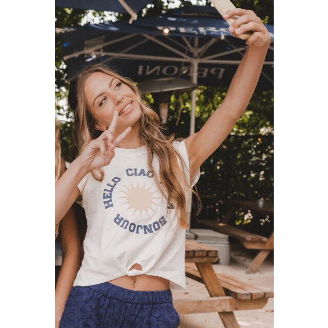 Looxs Revolution Jersey mouwloze top offwhite voor meisjes in de kleur 2513-5477-001 large