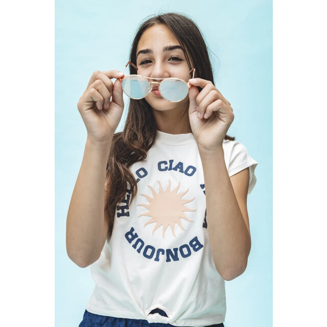 Looxs Revolution Jersey mouwloze top offwhite voor meisjes in de kleur 2513-5477-001 large