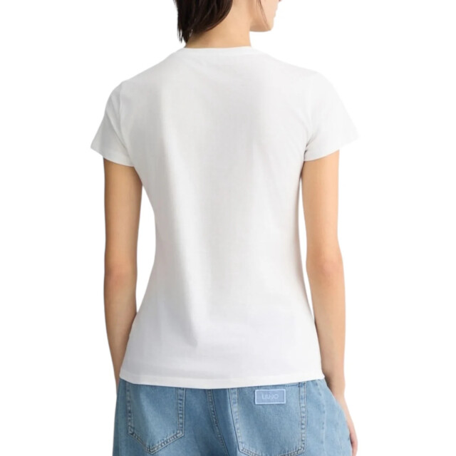 Liu Jo T-shirt dames Liu Jo Wit T-shirt Met Print en Rhinestones large