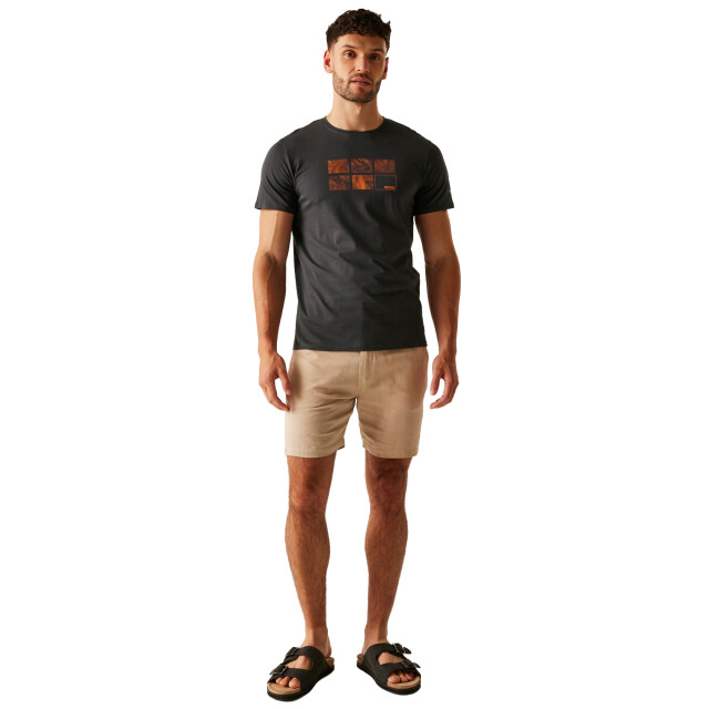 Regatta Heren breezed v abstract t-shirt UTRG11633_ash large