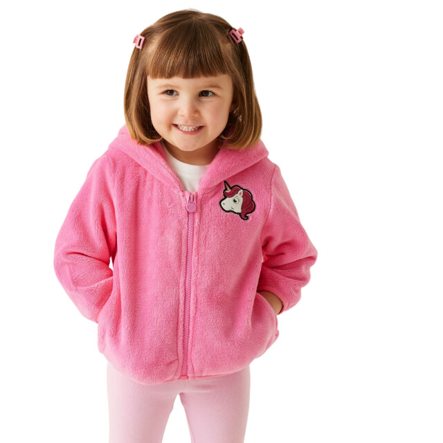 Regatta Childrens/kids luna de eenhoorn fleecejas UTRG10975_sweetpink large