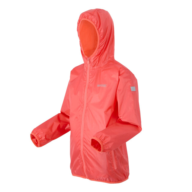 Regatta Groot buitenshuis kinderen/kinderen lever ii packaway rain jacket UTRG1885_peachbloom large
