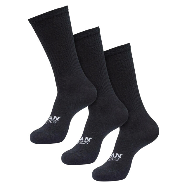 Urban Classics Plat gebreide herensokken met logo (pak van 3) UTTN1227_black large