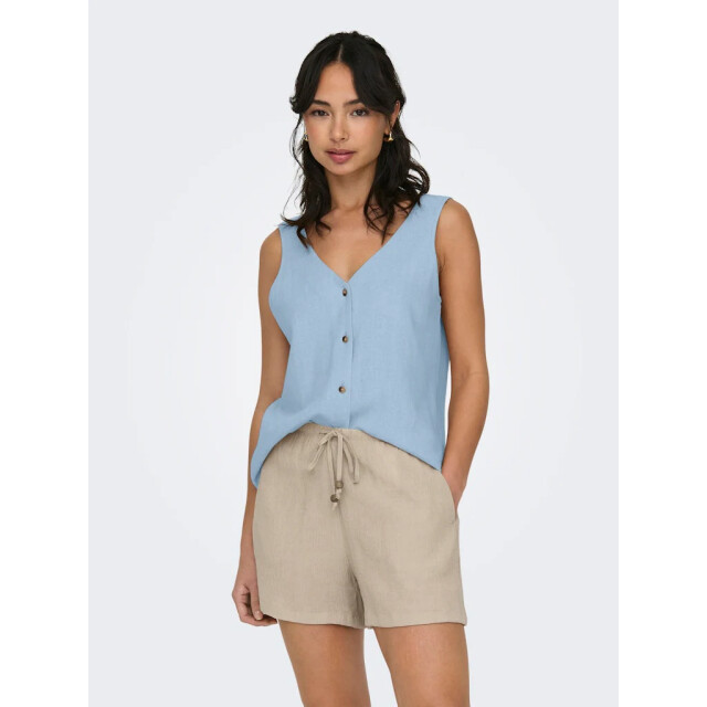 Jacqueline de Yong Say s/l linen v-neck top 15317387 large