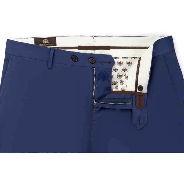 Circle of Gentlemen Napels flat front comfortable chinos met stretch donker blauw 242-61003-550- large