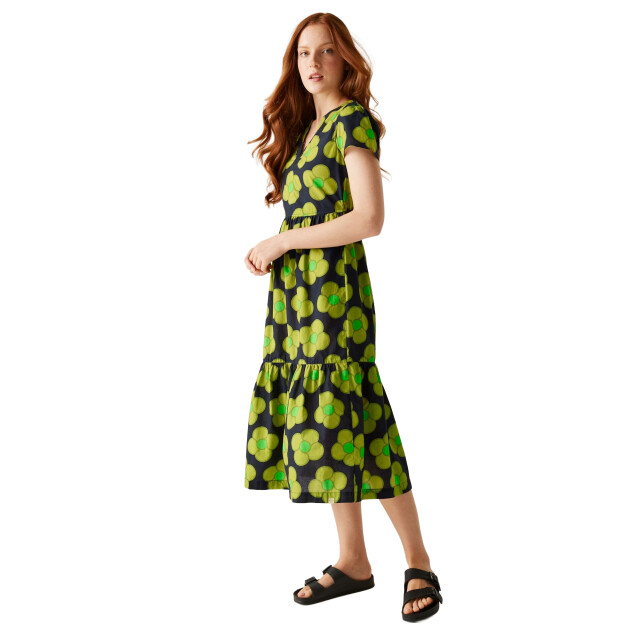 Regatta Dames orla kiely tierende bloem midi-jurk UTRG11601_navy large