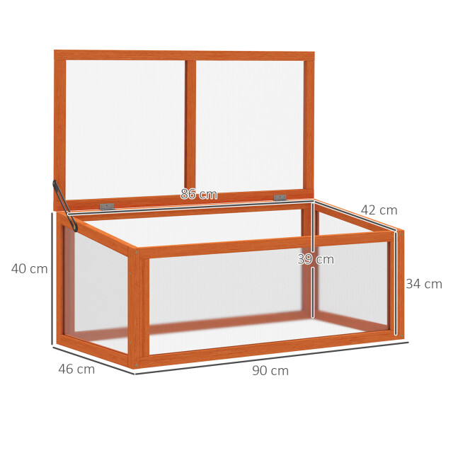 4goodz Outsunny mini-kas met afdekking, weerbestendig, van hout 3173657 large