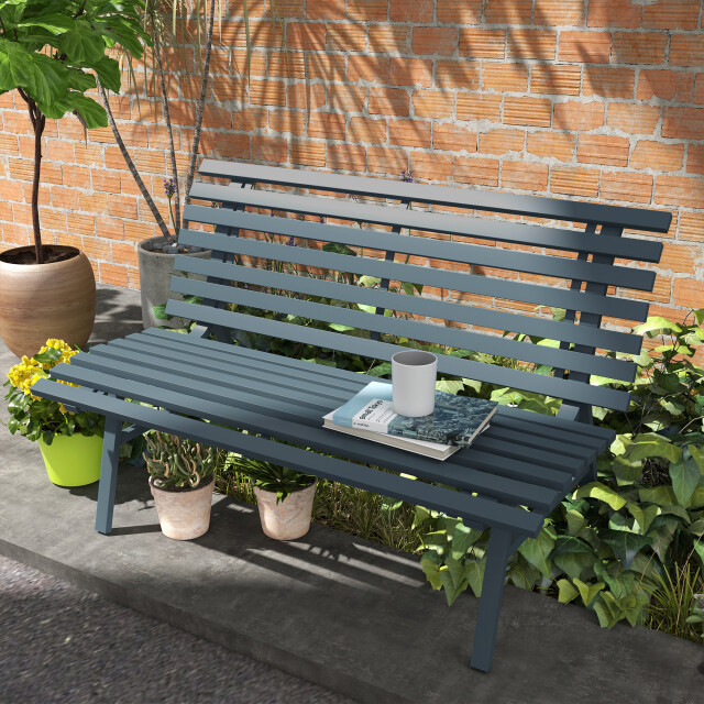 4goodz Outsunny tuinbank weerbestendig aluminium 67x123x79 cm - 3175101 large