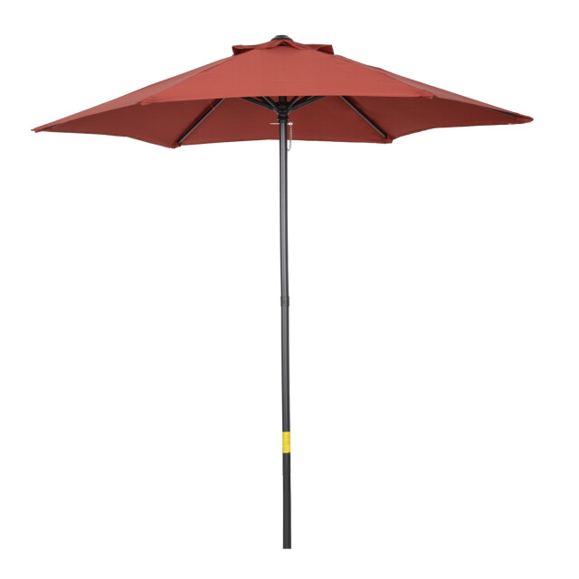 4goodz Outsunny parasol Ø196 cm voor strand balkon tuin wijn 3175099 large
