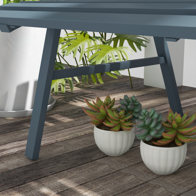 4goodz Outsunny tuinbank weerbestendig aluminium 67x123x79 cm - 3175101 large