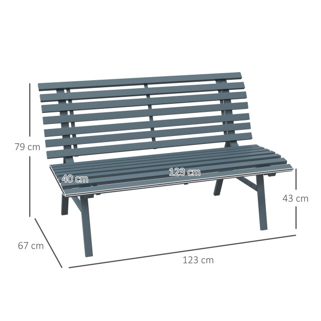 4goodz Outsunny tuinbank weerbestendig aluminium 67x123x79 cm - 3175101 large
