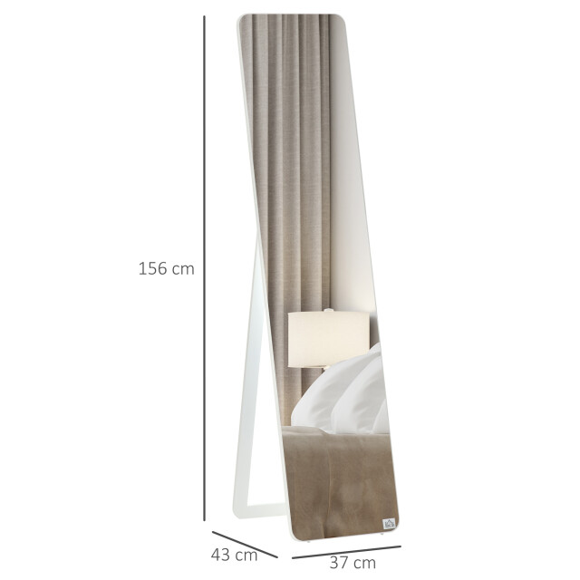 4goodz Staande passpiegel hout 37x43x156 cm wand of vrijstaand - 3175097 large